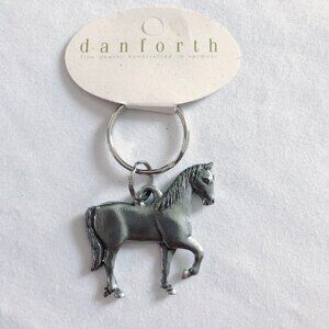 Pewter Horse Keychain Handcrafted NWT